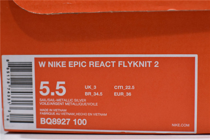 (image for) Nike Epic React Flyknit 2 Running Shoe BQ8927-100 